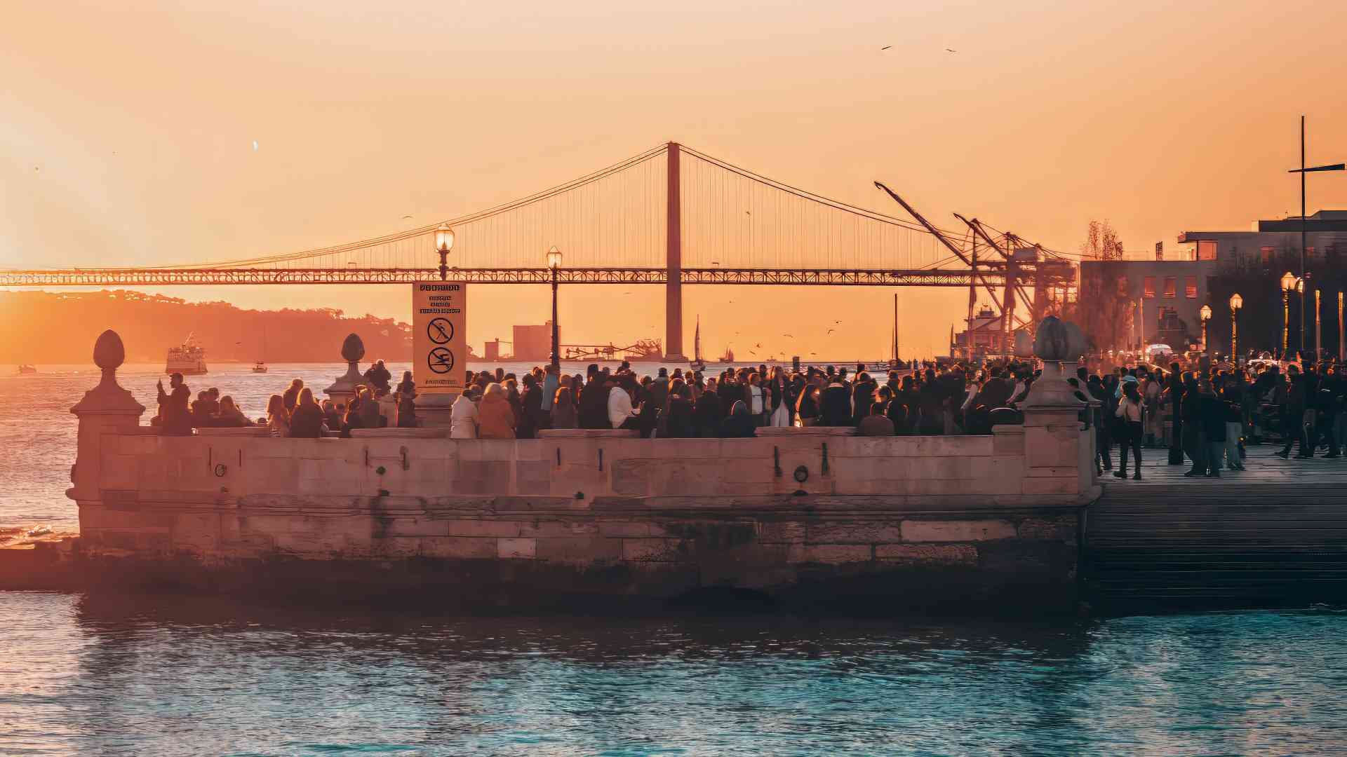 Sunset over a bridge symbolizing business growth potential